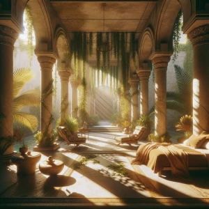 Bedroom 4 – Garden Tomb Room: A tranquil open-air sanctuary blen...