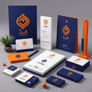 Complete brand identity design for a modern Arabic creative bran...