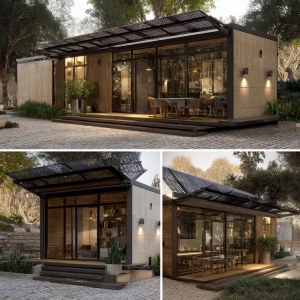i need a picture of prefabricated small villa like container wit...