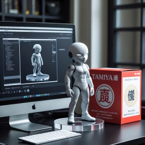 Create a 1/7 scale intelligent figurine in the picture, in a rea...