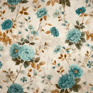 flat printable background paper, vintage bohemian floral vine pa...