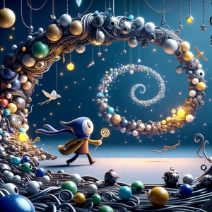 Hirono goes on an adventure and collects beads that form him to...