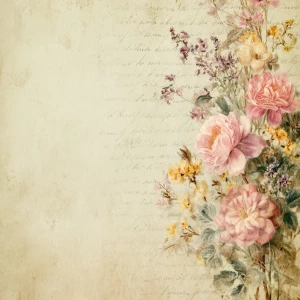 vintage floral stationery style background, A4 vertical, 300 dpi...