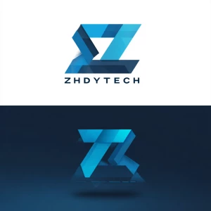 Create a premium abstract logo for a tech gadget brand named "Zh...