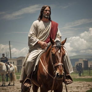 Jesus on horse