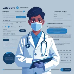 Create a comprehensive medical report outlining the symptoms, la...