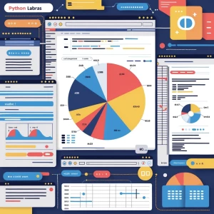 create a lab manual on python and its libaries with some data vi...
