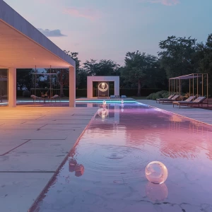 Create an image inspired by a cinematic architectural fantasy of...