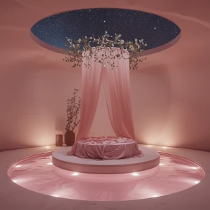 Create an image of a poetic and intimate setting – the Blush Can...