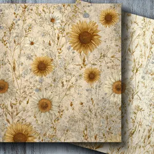 flat printable background paper, farmhouse-inspired botanical de...