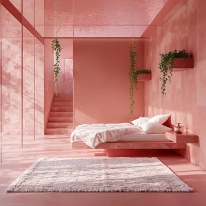 Generate an image of the Roselight Room: Picture a serene oasis...