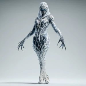 A full body photo shot of a stunning and lethal image of a (phan...
