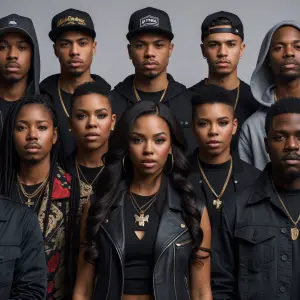 Realistic, 4K promo photos  of a vibrant coalition of twelve exc...