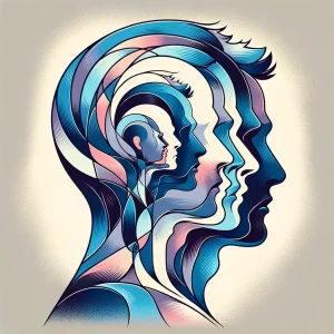 Depict the homoerotic male representation of the mental disorder...