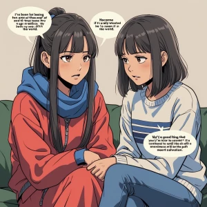 a Japanese anime image of a Congolese GenZ girl named Hosanna si...