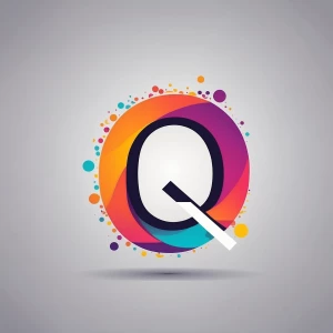 Generate an image of the letter "Q" designed to mimic a question...