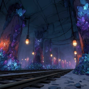 Camera Angle: Wide shot, angled slightly downward from a high va...