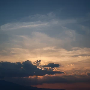 calm sky clouds moving slowly, peaceful ending scene