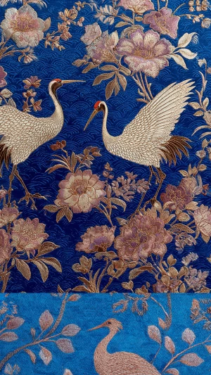 Ornate vintage silk brocade / jacquard textile pattern, elegant...