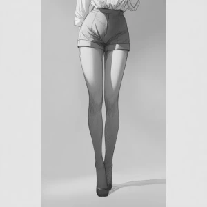 Full height, so that the legs are visible