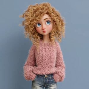 A tall white woman with a thicker body build. She has thick stra...