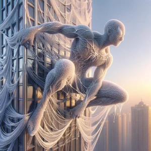 Masterpiece digital painting. Spider-Man intricately sculpted fr...