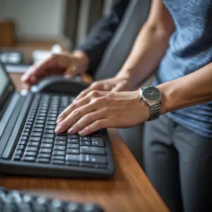 Add a note: Limit typing, lifting, grasping, or sudden movements...