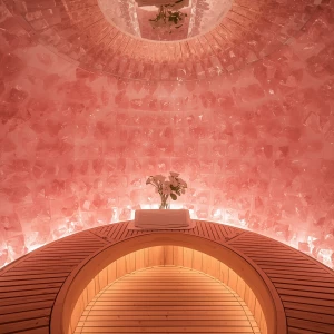 Step into the Crystal Glow Cabin – an enchanting sanctuary that...