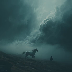 اسد في الغابة يركض وراء الاشيء