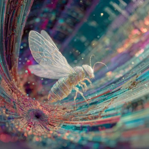 Highly Creative. Surrealism. Macro photography. A tiny, biolumin...
