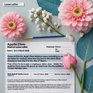 Please find the template for an Apollo Clinic medical leave lett...
