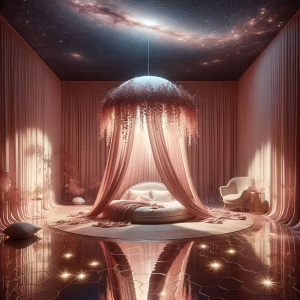 Create an image of a serene and romantic setting known as the Bl...