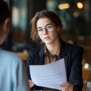 Financial planning, advisory service concept. Female advisor att...