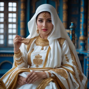 تغير لون الفستان الى ابيض