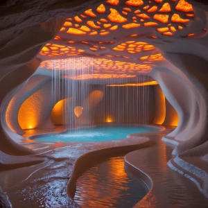 Grotto Bath with Coral Ceiling
Hidden deep beneath the mansion,...