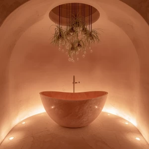 Bathroom 3 – Saltbloom Chamber

A sanctuary carved in soft, orga...