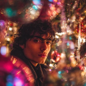 A young man  looking in the camera  in front of a beautifully de...