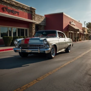 67 Chevelle in Disney vintage gray with an offset racing stripe...