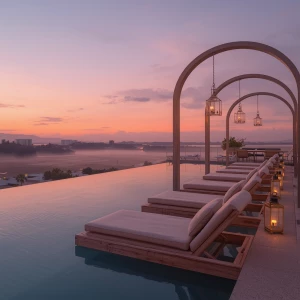 Title: "The Elysian Skydeck at Dawn: A Cinematic Oasis"
Descript...