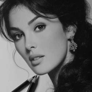Close up of Monica Bellucci