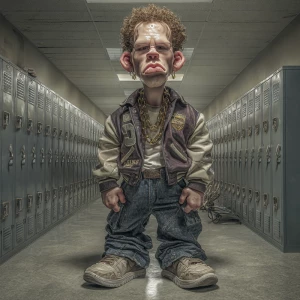 Hyper-photorealistic vertical full-body portrait of a completely...