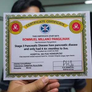 provide an image of a medical certificate that say's Rommuel Mil...