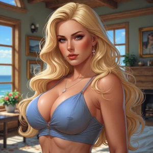 Beautiful woman blonde  big ass big tits