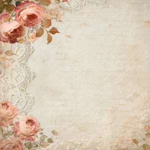 Vintage shabby chic scrapbook background paper, 12x12 inch seaml...