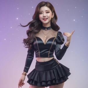 "Professional studio photograph of a realistic statue of Jung Ah...