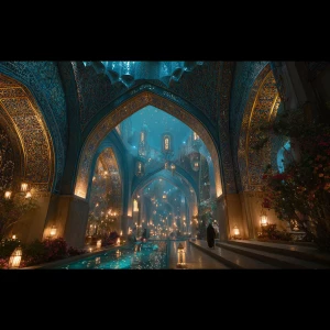 Create a breathtaking cinematic 16:9 image that evokes the mysti...