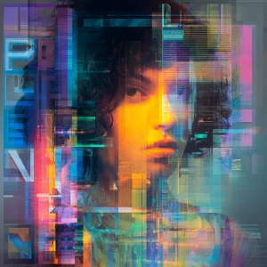 Make an album cover called replay 2025 with lots of different co...