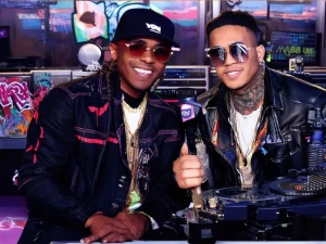 Create an image of an urban-themed music/entertainment news show...