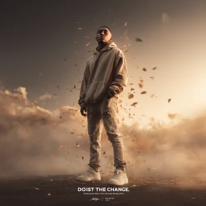 Generate a hyper-realistic cinematic portrait of a young Black m...