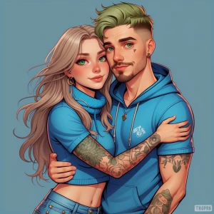 Generate a image of a female, in her 20s long light brown messy...